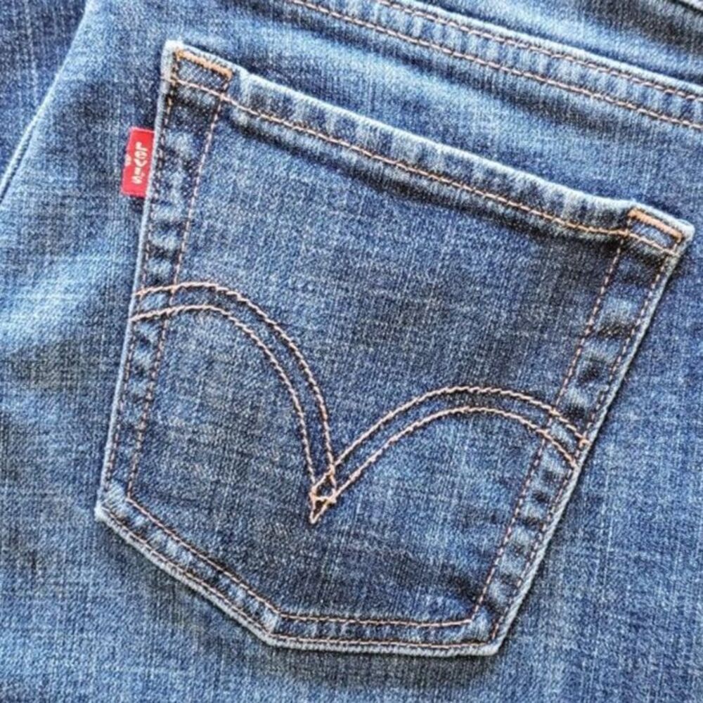 Levi's 545 Low Rise Bootcut Jeans Blue Wash Size 8 Medium Y2K Denim - Picture 6 of 9